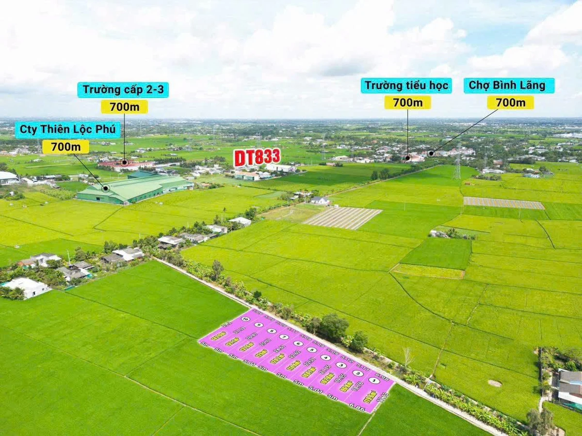 Bán lô đất thổ cư 120m2 Tân Trụ Long An 340 triệu - Ảnh thu nhỏ 2