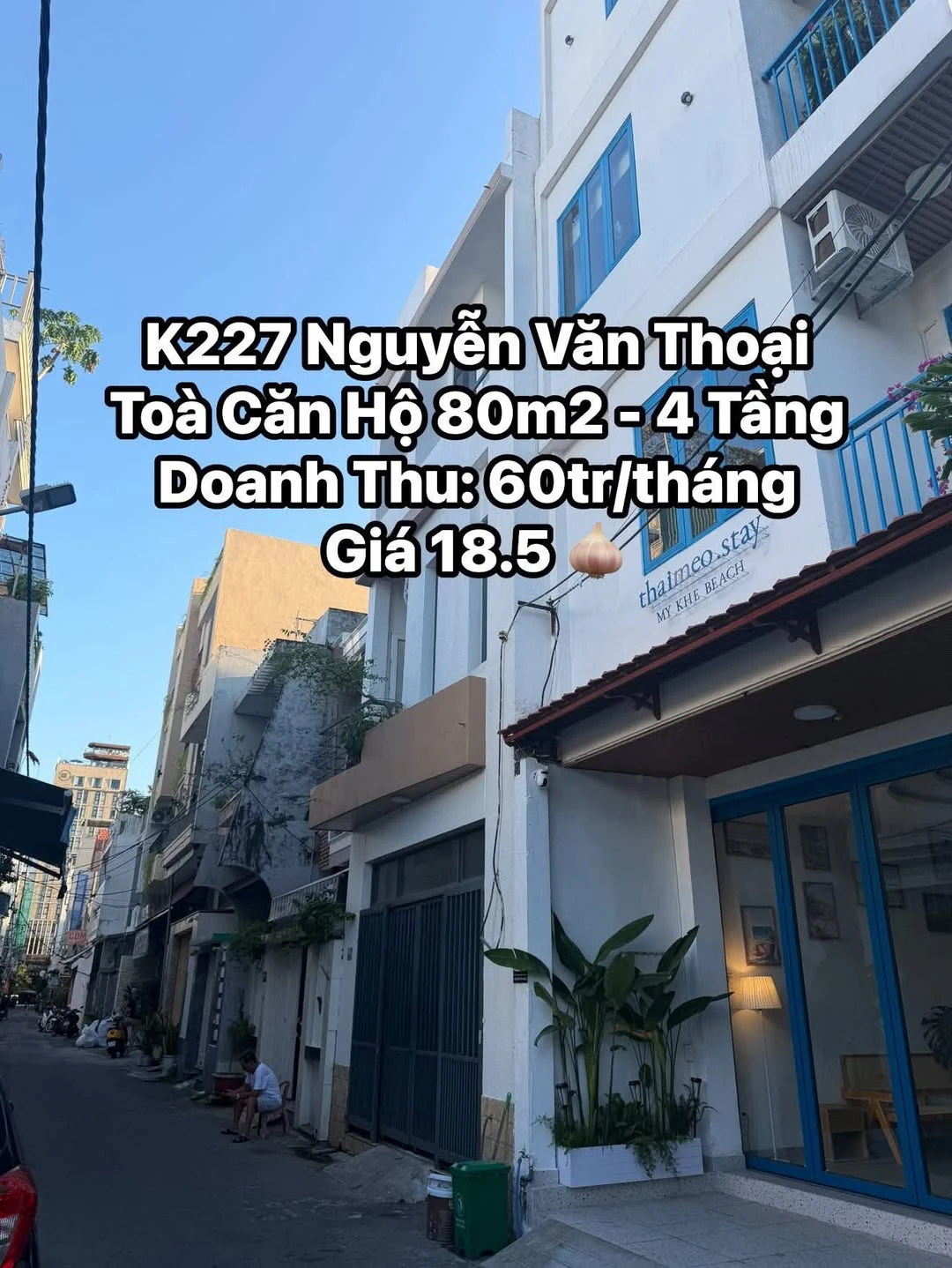 Bán tòa căn hộ 80m2 4 tầng đường Nguyễn Văn Thoại, Đà Nẵng, doanh thu 60tr/tháng - Ảnh 1