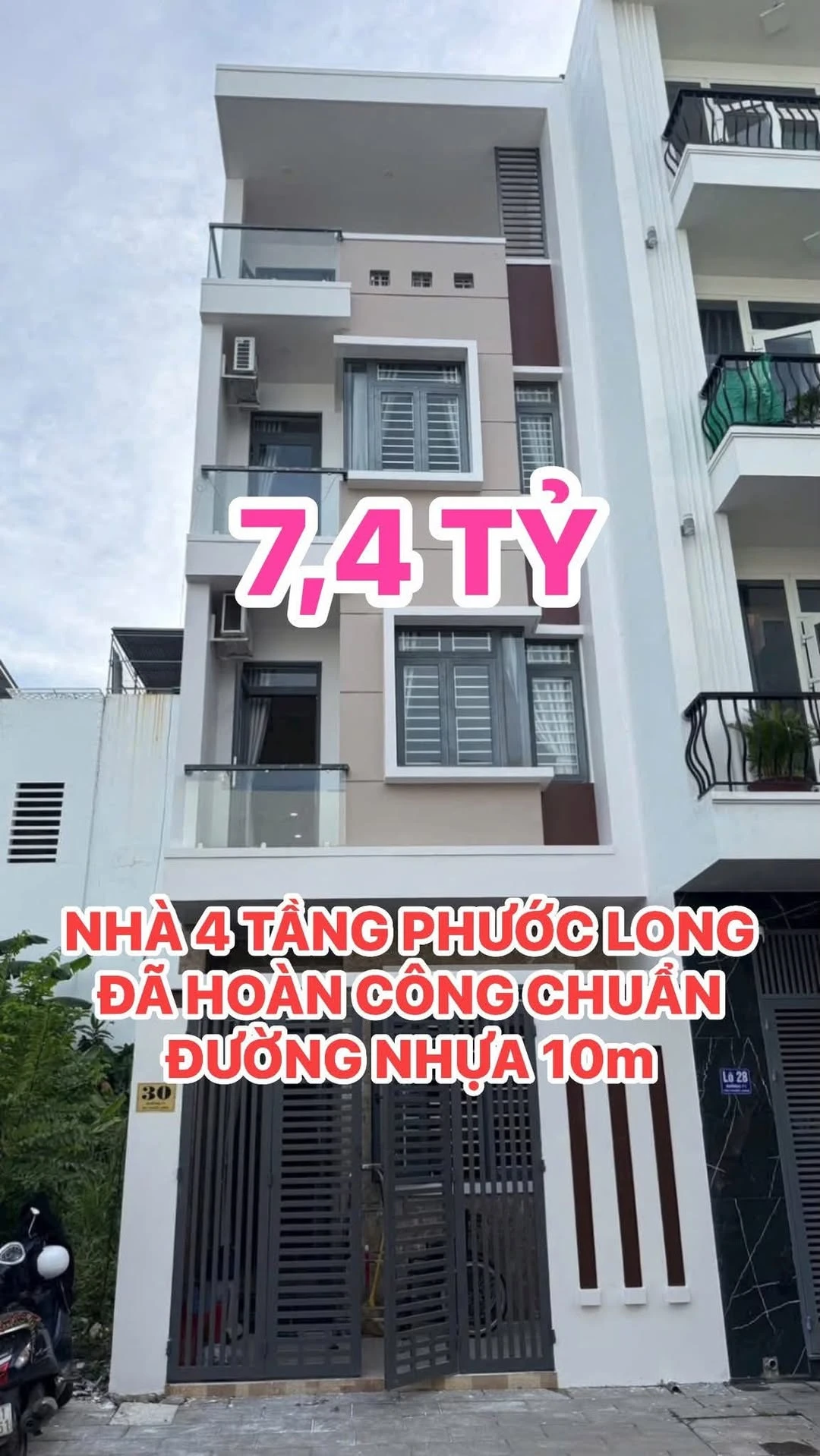 Bán nhà 4 tầng 66,6m² 5PN đường F1 TĐC Phước Long, Nha Trang giá 7,4 tỷ - Ảnh 1
