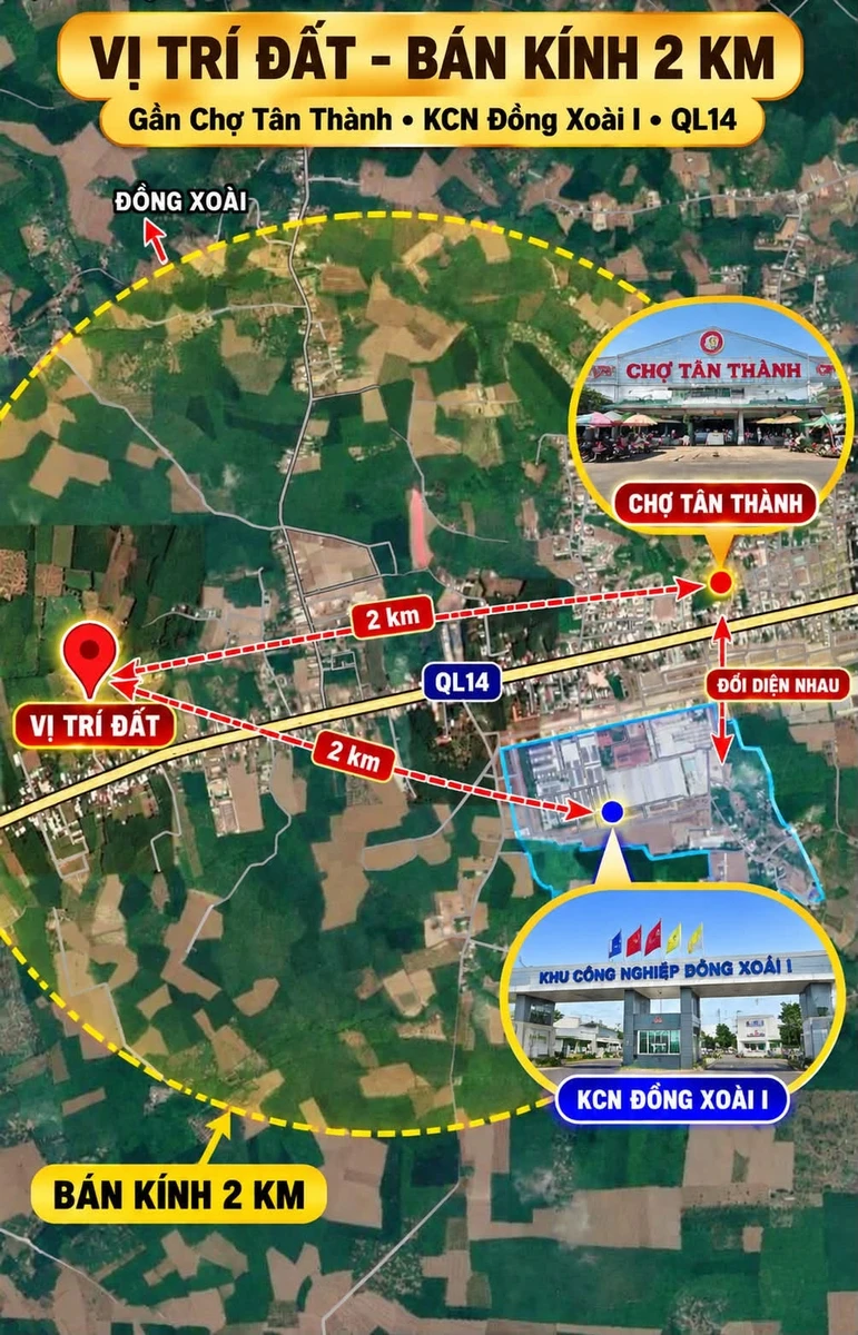 Bán đất Đồng Nai 2700m2, 1 tỷ 5, Đồng Xoài - Ảnh thu nhỏ 2