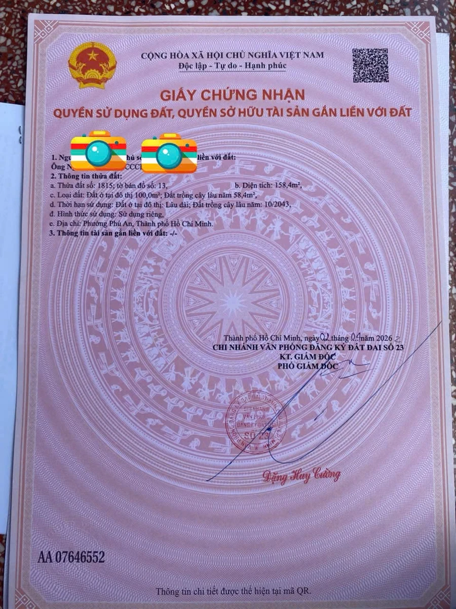 Bán đất Phú An, Bến Cát 100m² giá 1 tỷ 550 - Ảnh thu nhỏ 2