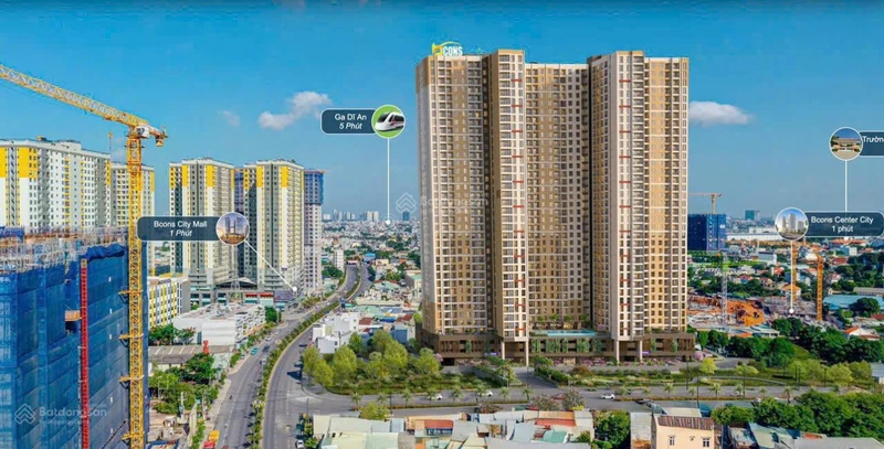 Bcons Aria 2,7 tỷ căn hộ rộng rãi khu vực đường Thống Nhất, tuyến Metro, TP. HCM