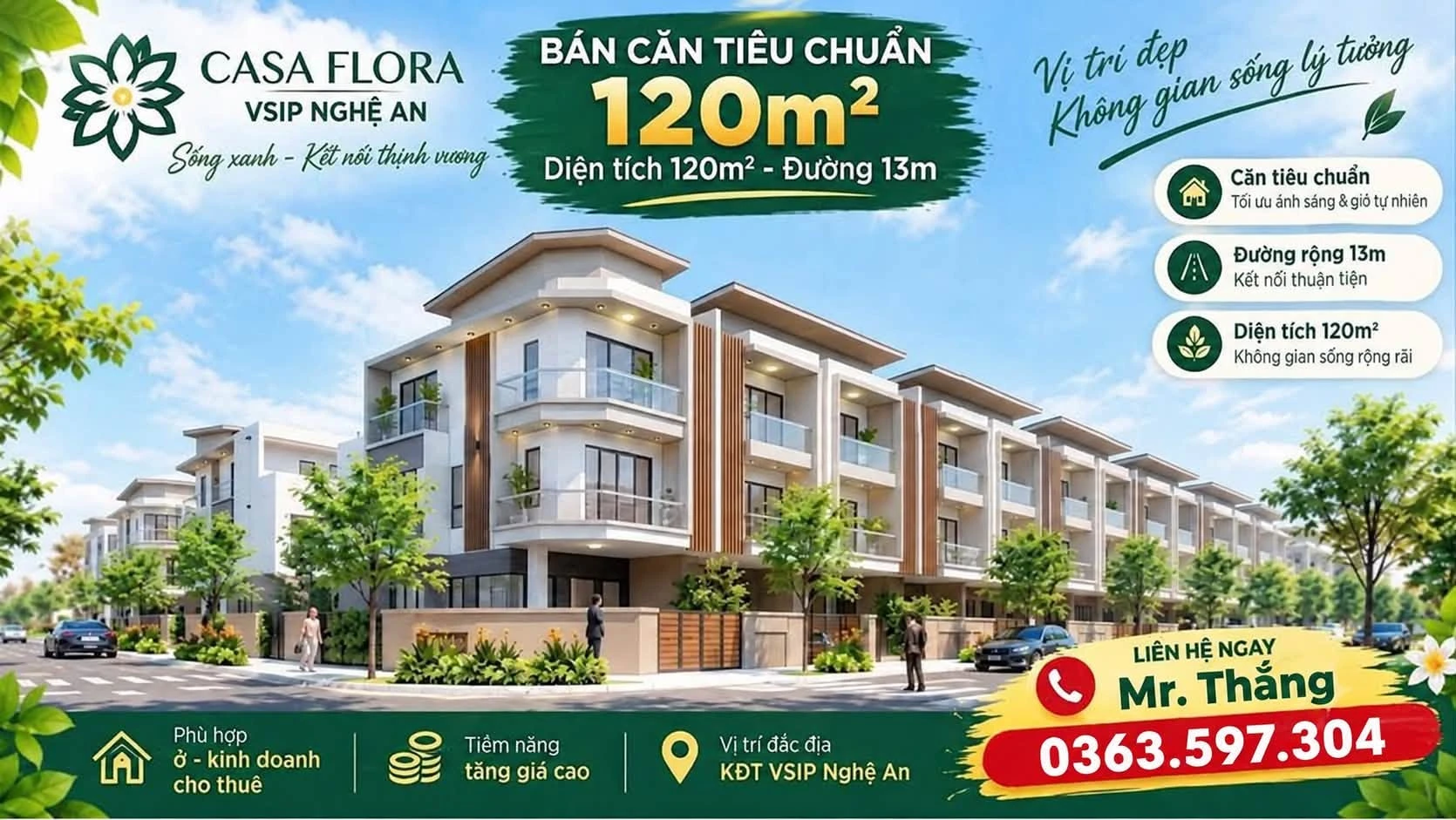 Bán nhà phố Bonita 2A VSIP Nghệ An 260m² 5 tỷ - Ảnh 1