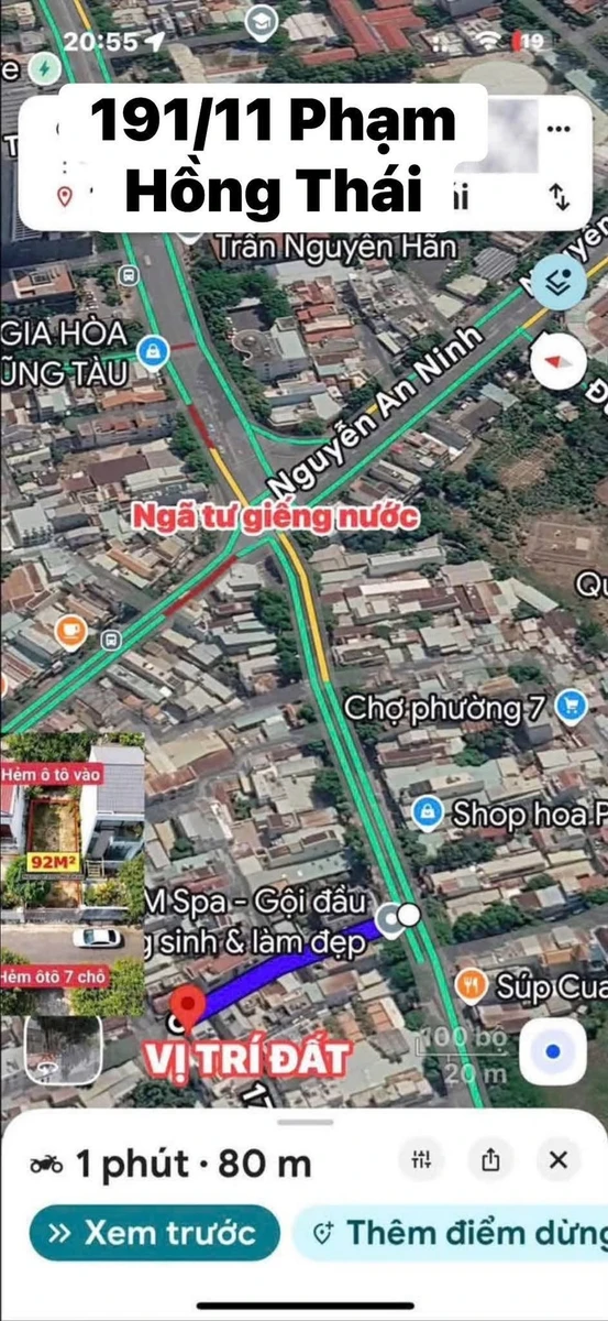 Bán đất trống 92m² hẻm thẳng Phạm Hồng Thái, Vũng Tàu, 6,6 tỷ - Ảnh thu nhỏ 5