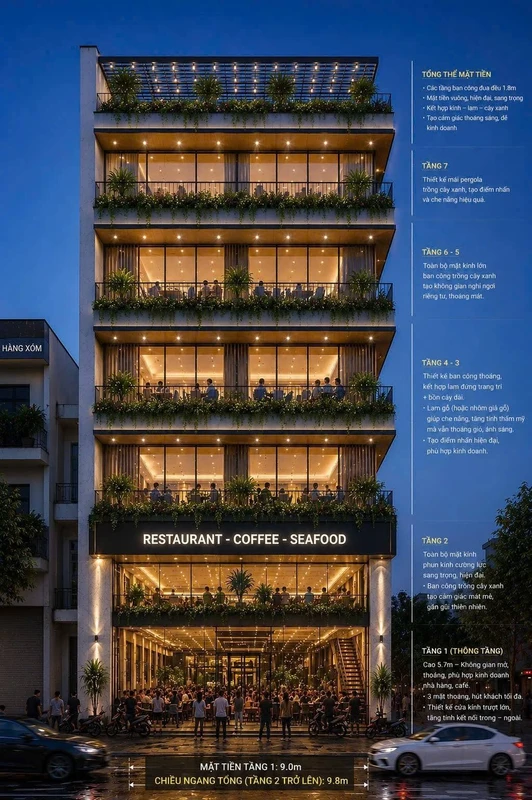 Bán tòa nhà 7 tầng kinh doanh 1400m2 Bãi Cháy 60 tỷ
