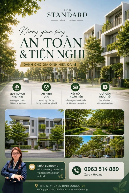 Bán nhà phố The Standard Bình Dương 85m², 3 tỷ 7