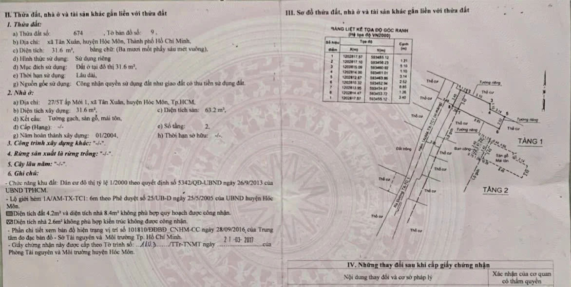 Bán nhà 1 trệt 1 lầu 2PN 34m2 Tân Xuân, Hóc Môn giá 2,3 tỷ - Ảnh thu nhỏ 3