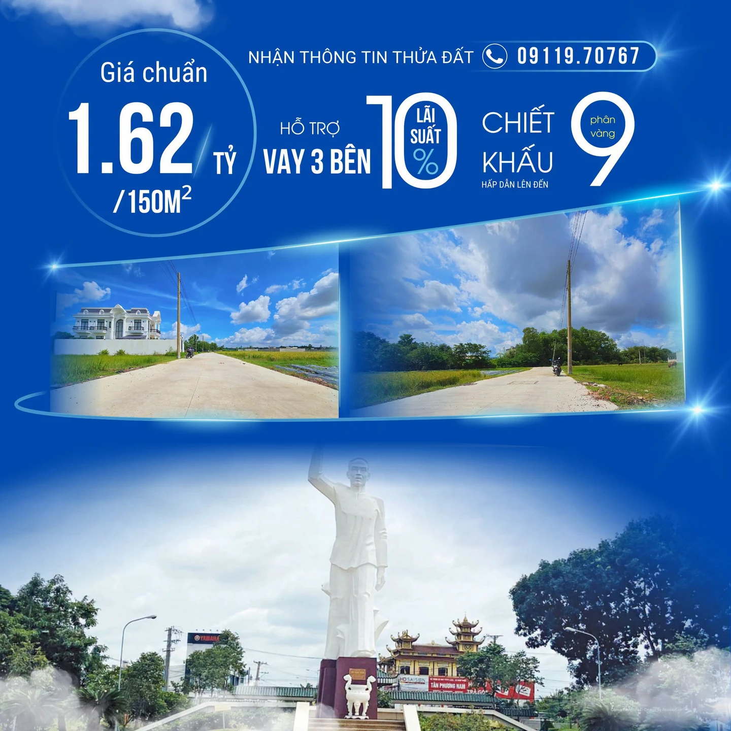Bán đất Đức Hòa Long An 150m² full thổ 1 tỷ 580 triệu - Ảnh 1