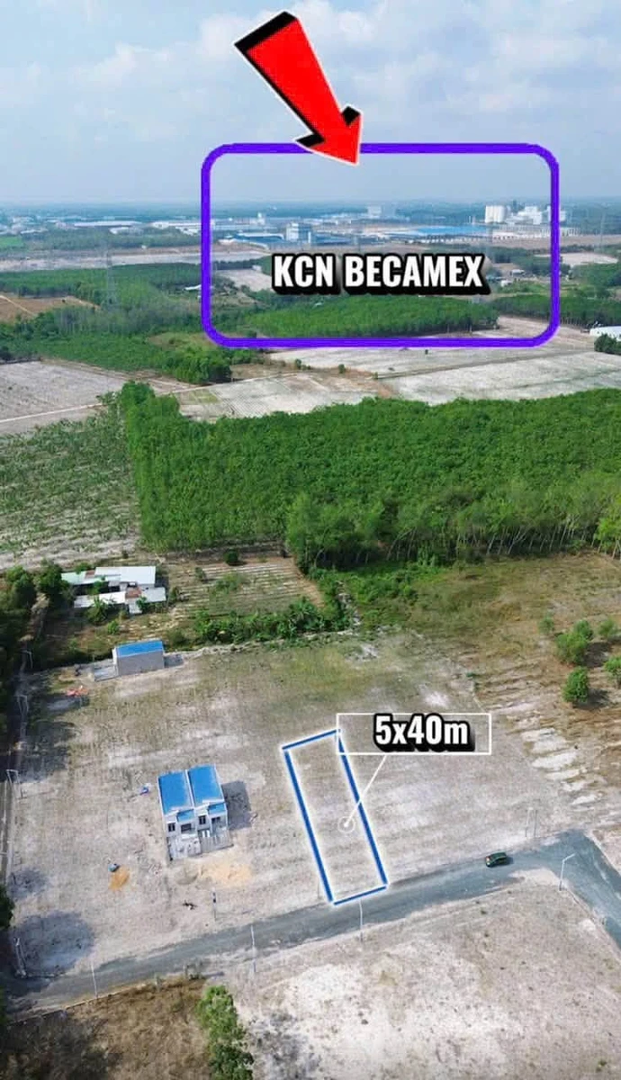 Bán đất xây nhà ở gần KCN Becamex 200m2 495 triệu - Ảnh 1