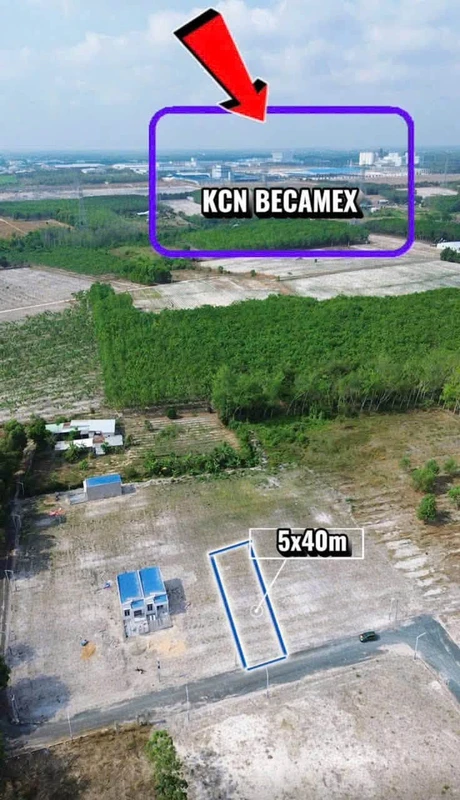 Bán đất xây nhà ở gần KCN Becamex 200m2 495 triệu