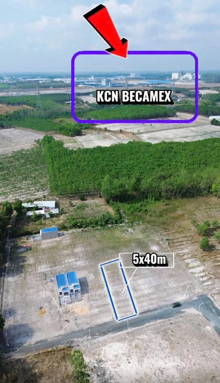 Bán đất xây nhà ở gần KCN Becamex 200m2 495 triệu - Ảnh 1