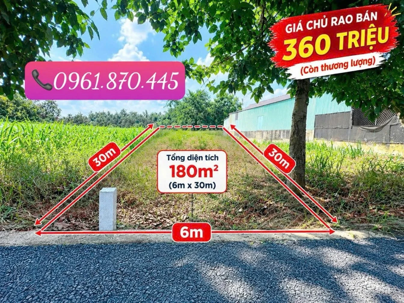 Bán đất 180m² Xã Phước Thành 360 triệu - Ảnh 1