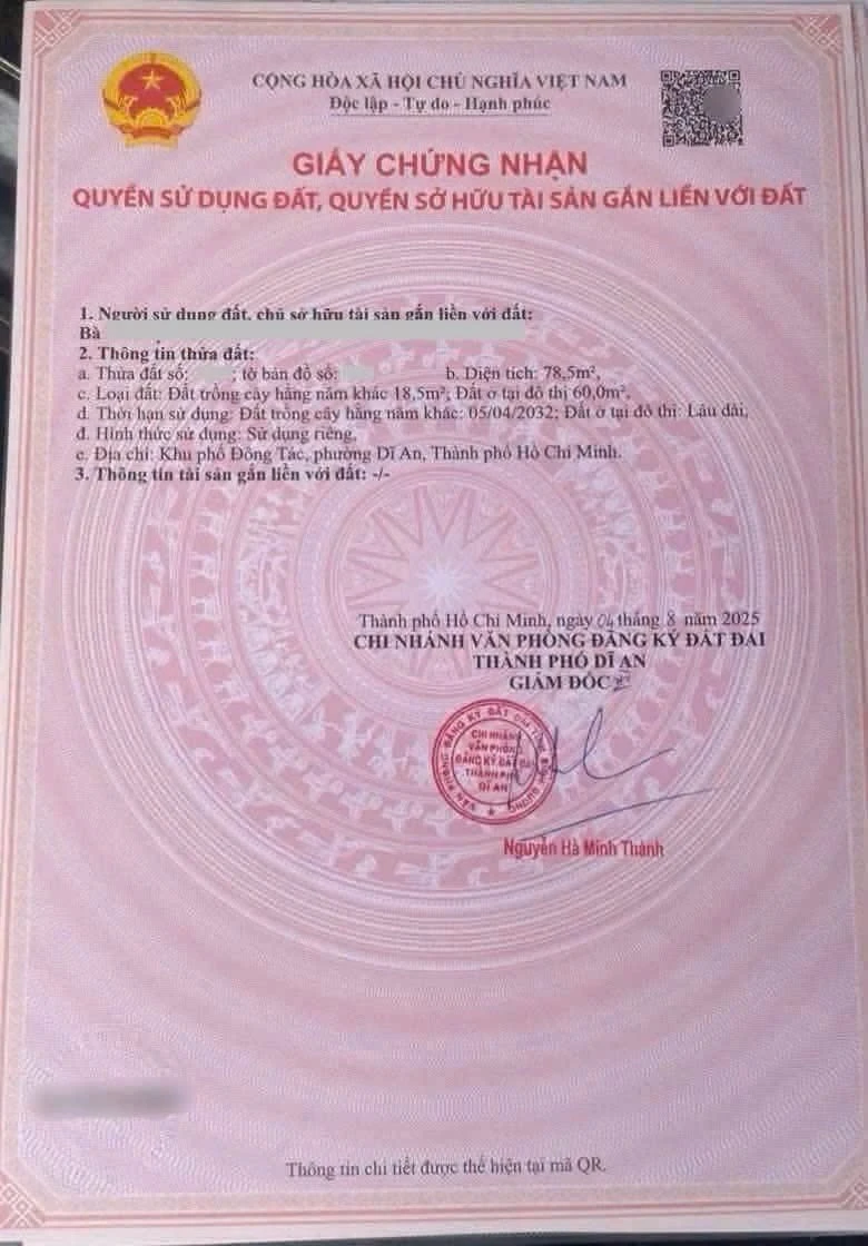 Bán đất 78,5m² Dĩ An, Bình Dương 2,45 tỷ - Ảnh thu nhỏ 3