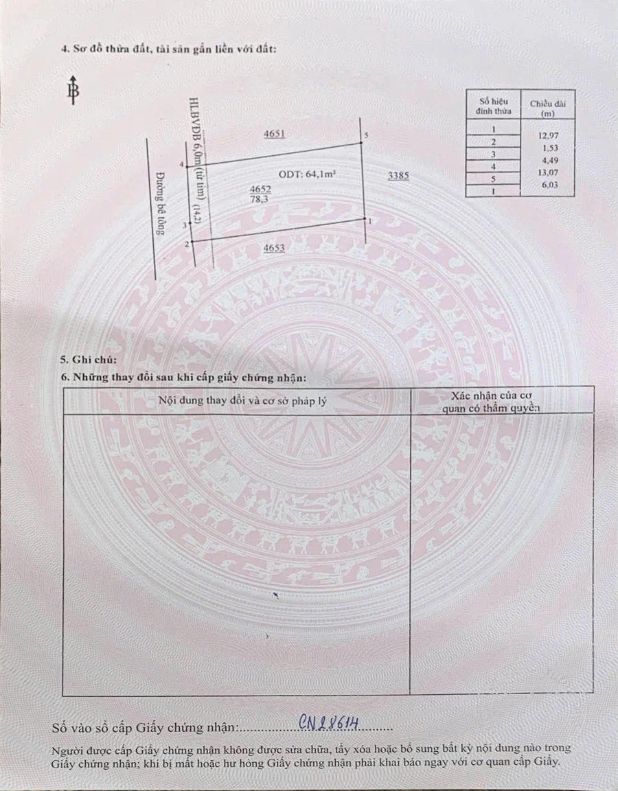 Bán đất 78,4m² gần KCN Minh Hưng Hàn Quốc, 299 triệu - Ảnh thu nhỏ 5