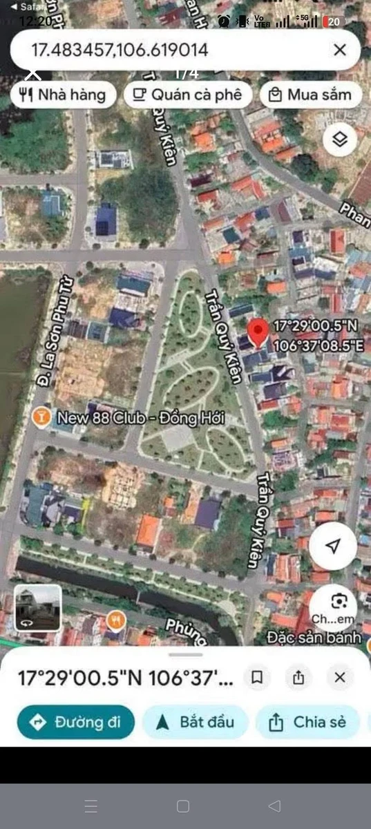 Bán lô đất 92m² mặt tiền Trần Quý Kiên Đồng Hới 3,2 tỷ - Ảnh 1
