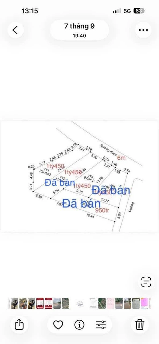 Bán lô đất 97m² phường Long Hương Bình Chánh giá 1 tỷ 2 - Ảnh thu nhỏ 4