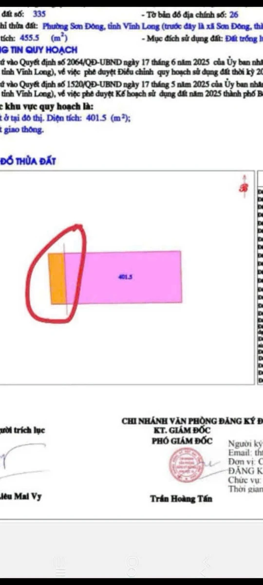 Bán đất nền 455m² Phường Sơn Đông, Bến Tre - Ảnh thu nhỏ 3