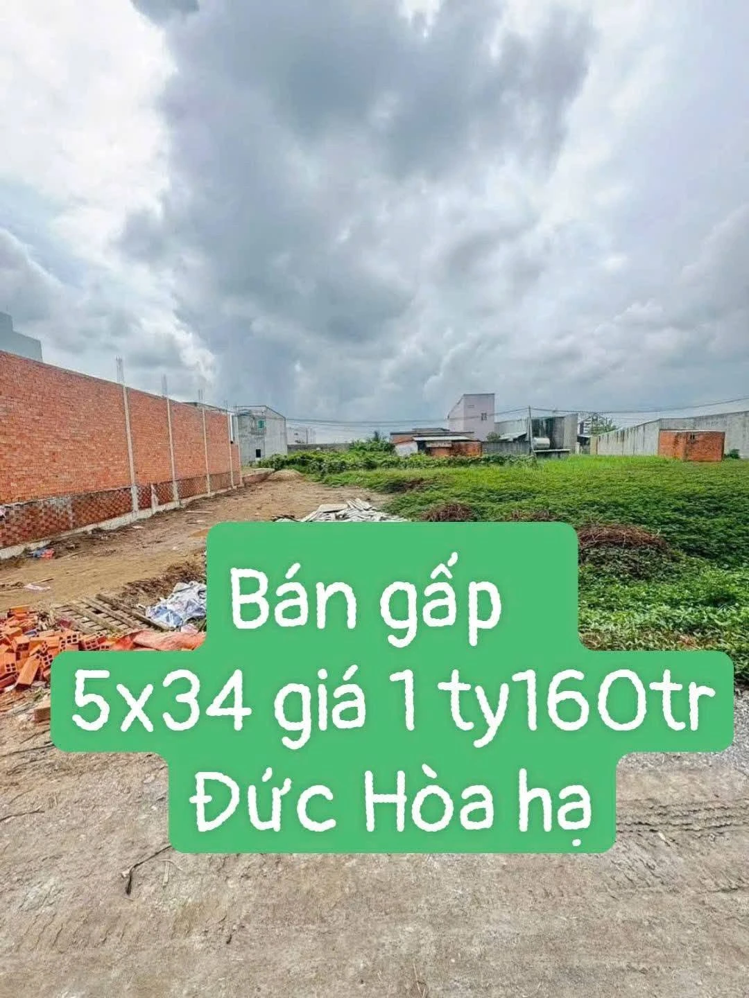 Bán đất Đức Hòa Tây Ninh 170m² 1 tỷ 160 - Ảnh 1
