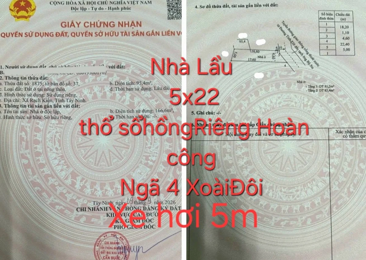 Bán nhà 1 lầu 110m² Xoài Đôi Cần Dước Long An - Ảnh thu nhỏ 3
