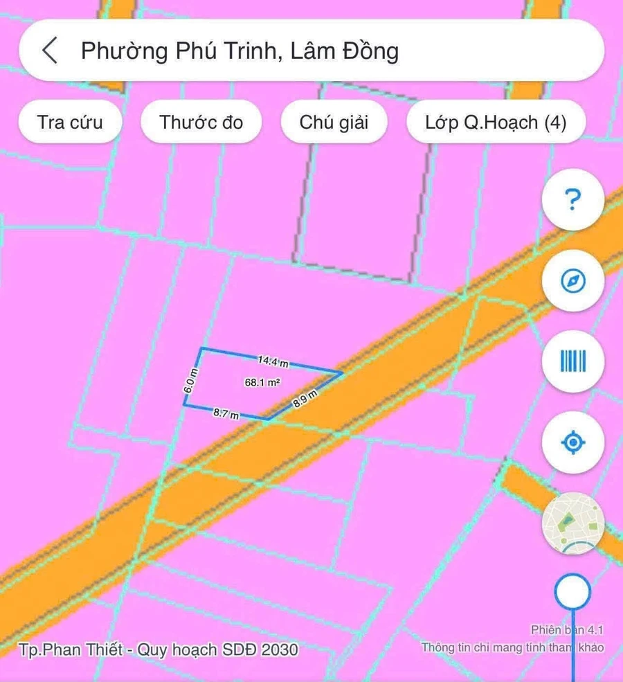 Bán đất thổ cư Nguyễn Minh Phan Thiết 68,6m² 1,7 tỷ - Ảnh 1
