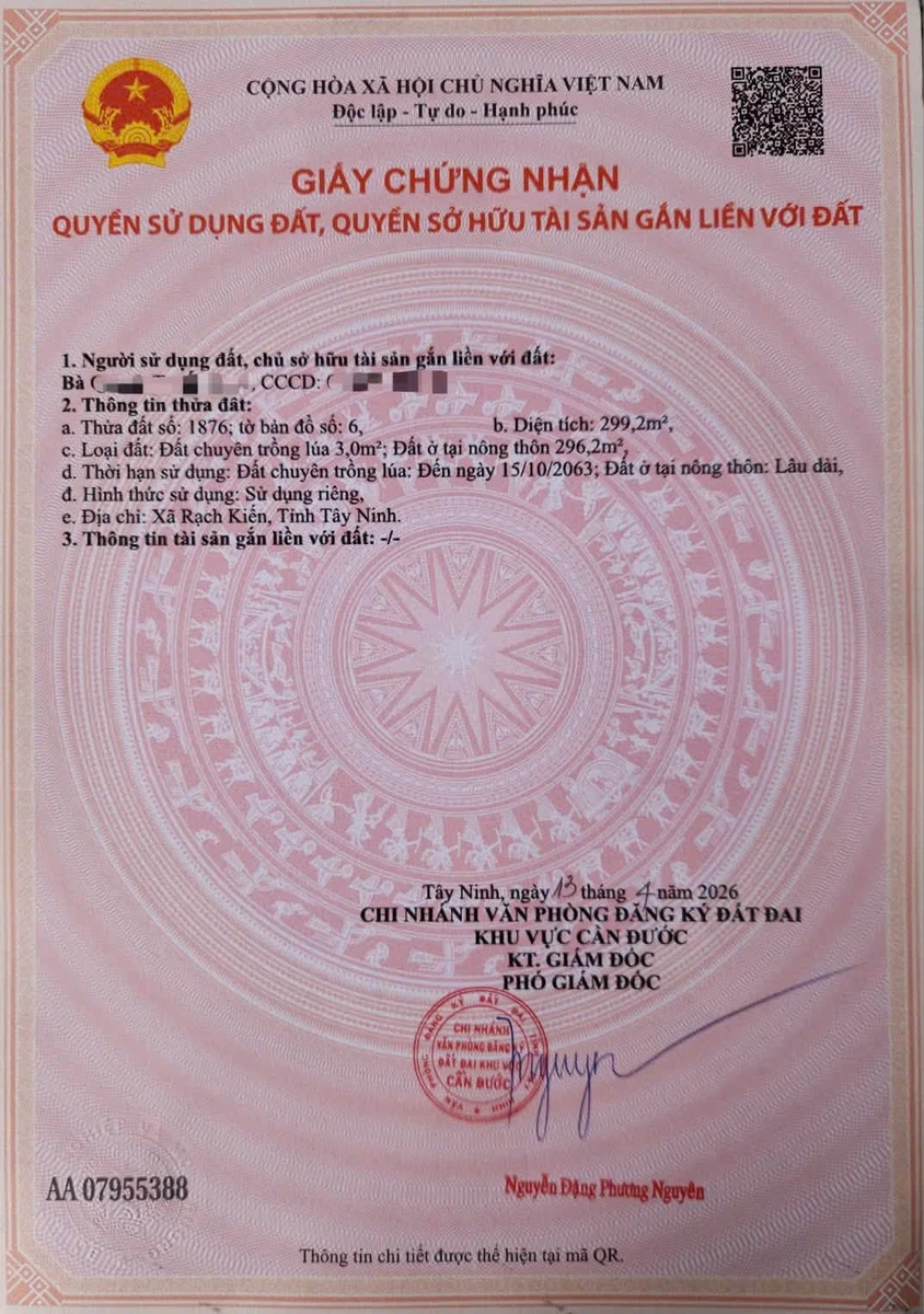 Bán đất mặt tiền Long Khê Tây Ninh 299m2 thổ cư 100% - Ảnh thu nhỏ 3