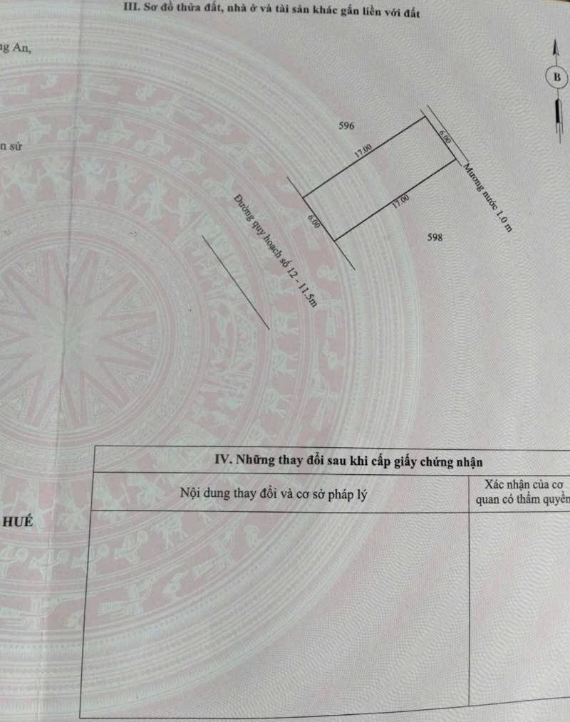 Bán đất 102m2 KQH Hương An Huế - Ảnh thu nhỏ 2