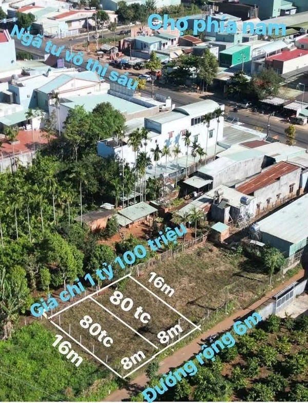Bán đất Chư Sê 128m² sổ hồng, giá 1 tỷ 099 triệu