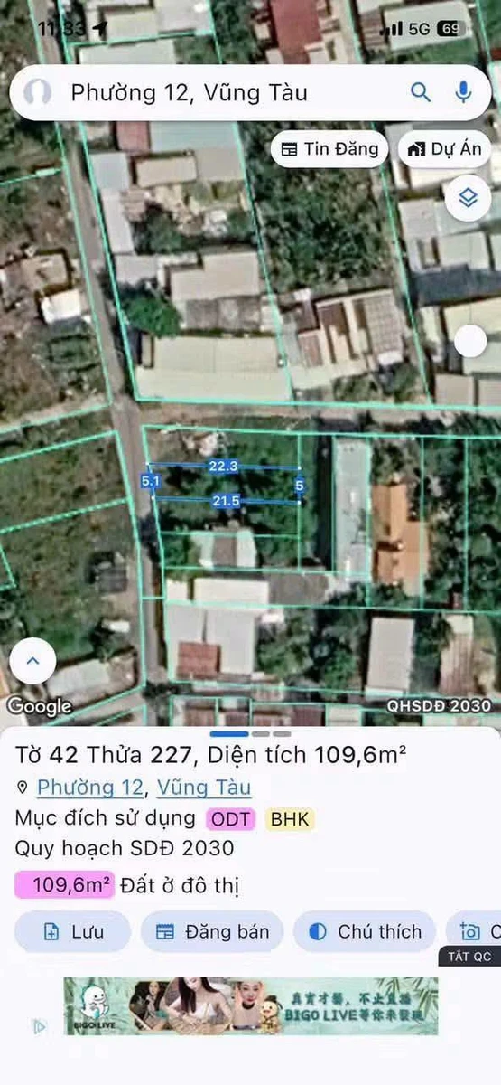 Bán đất hẻm 110m² Phước Thắng 2,55 tỷ - Ảnh 1