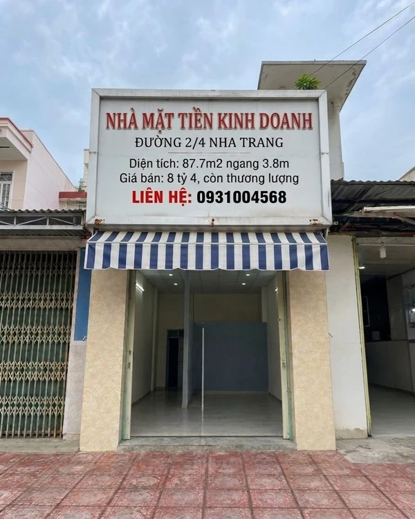 Bán nhà mặt tiền đường 2/4 Nha Trang 87,7m² 8 tỷ 4