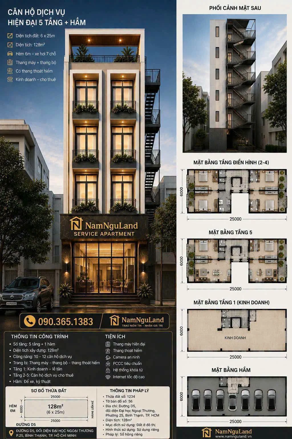 Bán nhà 4 tầng 128m2 có 18 phòng trọ đường D5, Phường 25, Bình Thạnh - Ảnh 1
