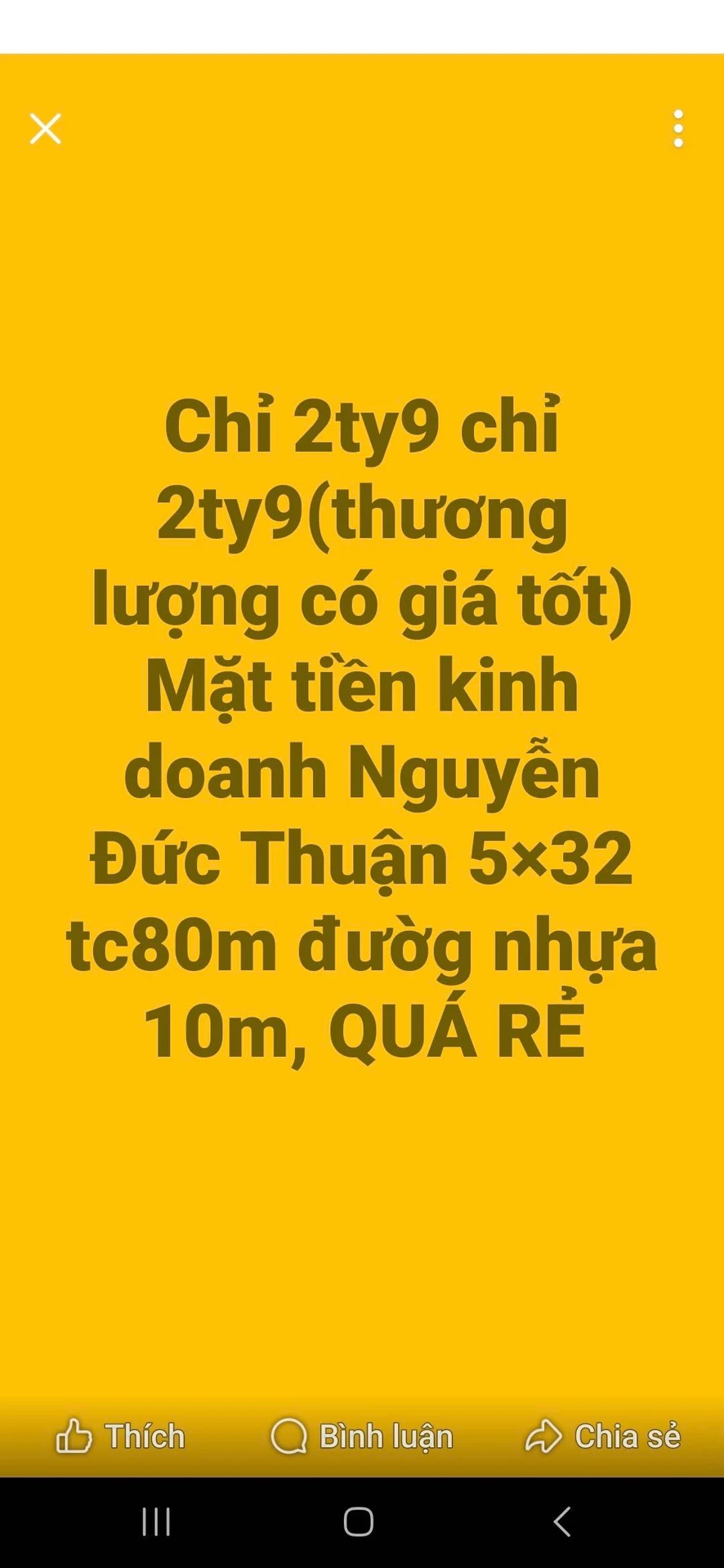 Bán mặt tiền kinh doanh Nguyễn Đức Thuận, 80m2, 2.9 tỷ - Ảnh 1