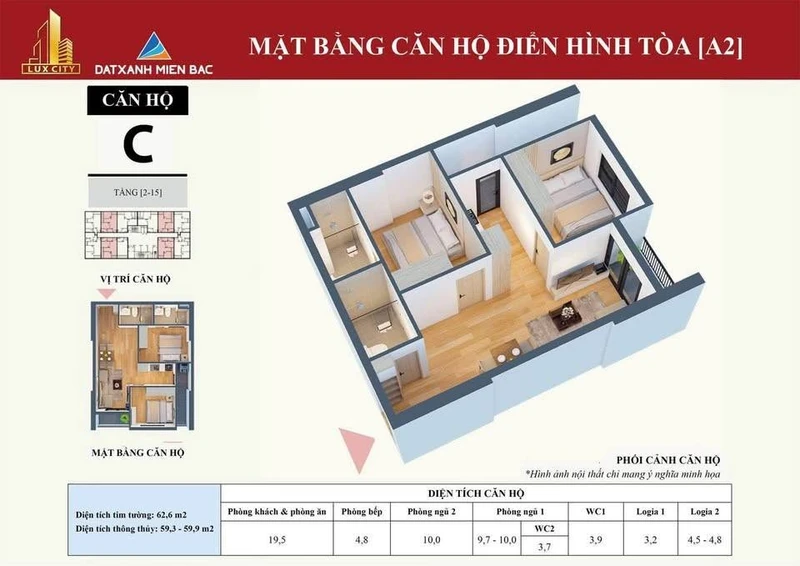 Bán căn hộ view biển 62m² tại Luxcity Cẩm Phả 1,5 tỷ