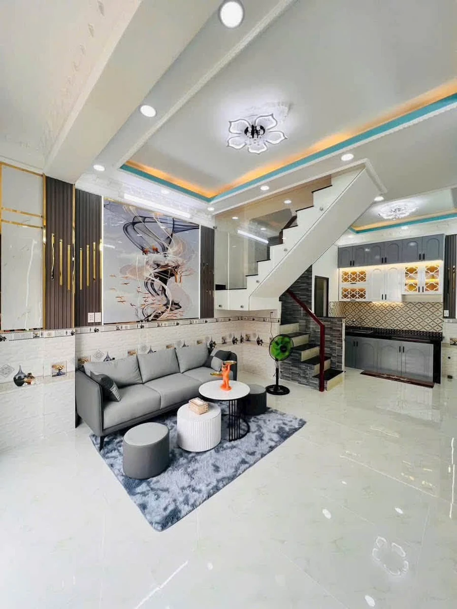 Bán nhà 1 lầu mặt tiền Huỳnh Tấn Phát 32m2 Nhà Bè - Ảnh thu nhỏ 4