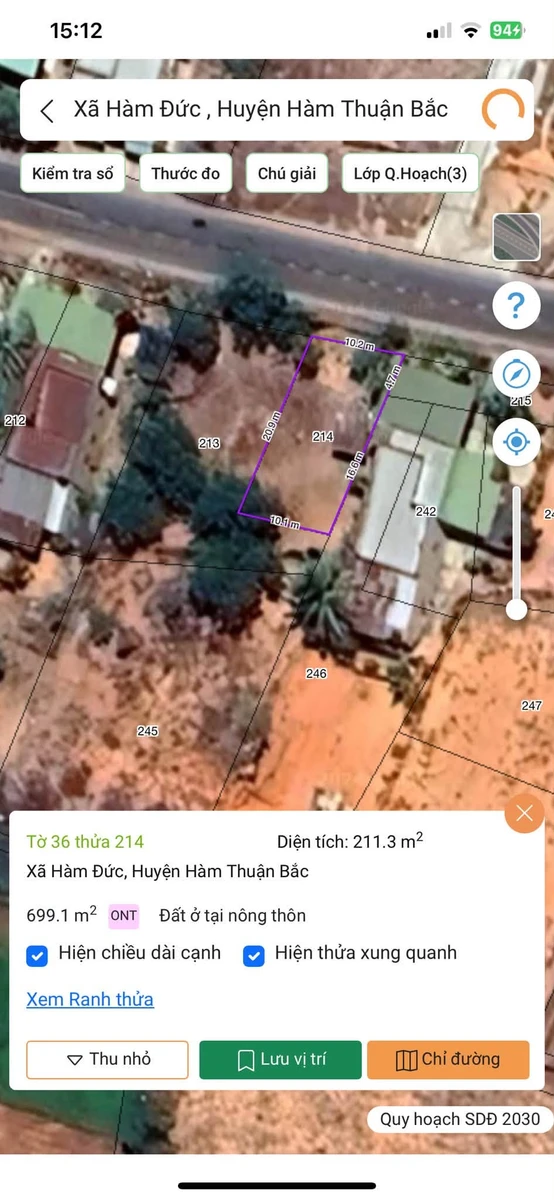Bán đất mặt tiền Hàm Đức 663m² Lâm Đồng 1 tỷ 150 - Ảnh thu nhỏ 3