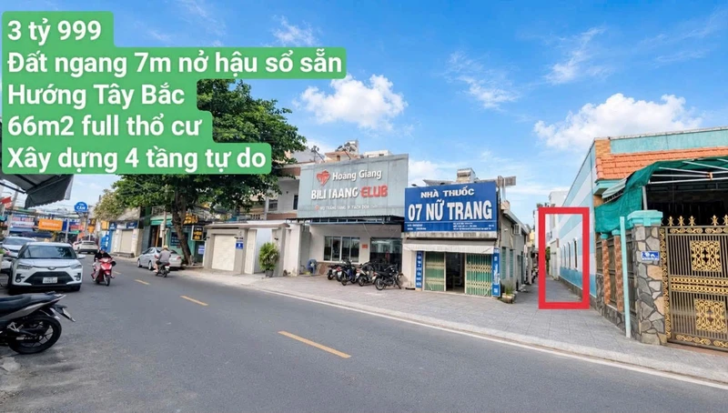 Bán đất hẻm ô tô Nơ Trang Long, 66m², Quận 12, 3 tỷ 999 triệu