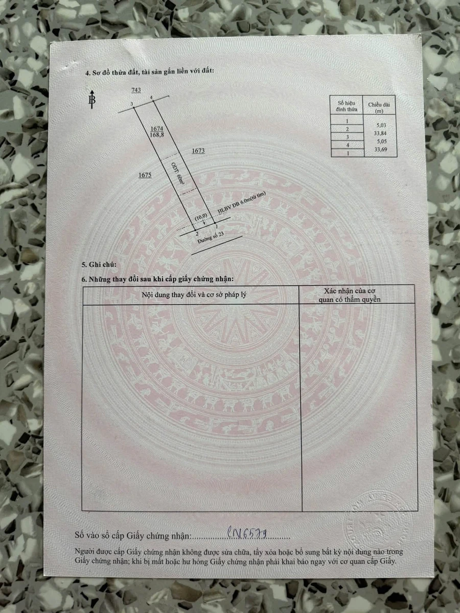 Bán đất 60m2 đường 23 Minh Hưng, Bình Dương - Ảnh thu nhỏ 3