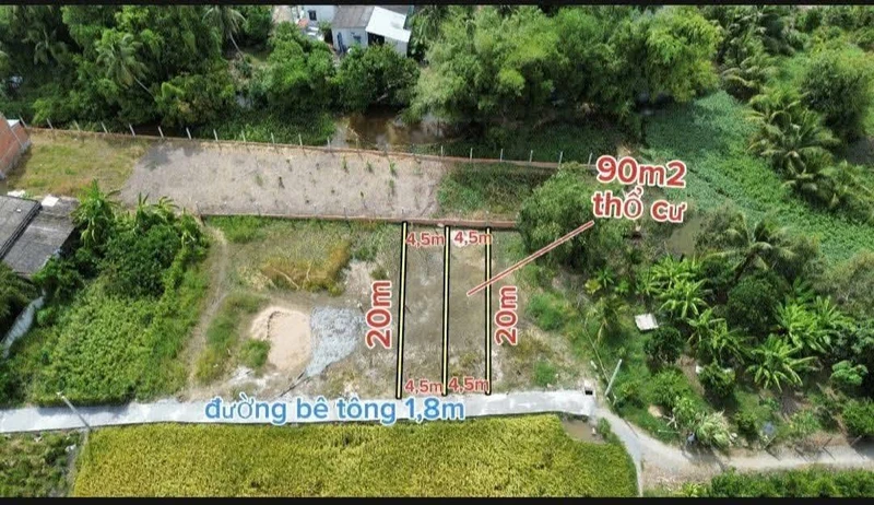 Bán đất nền 90m2 giá 380 triệu/lô tại xã Mỹ Lệ, Cần Đước, Long An