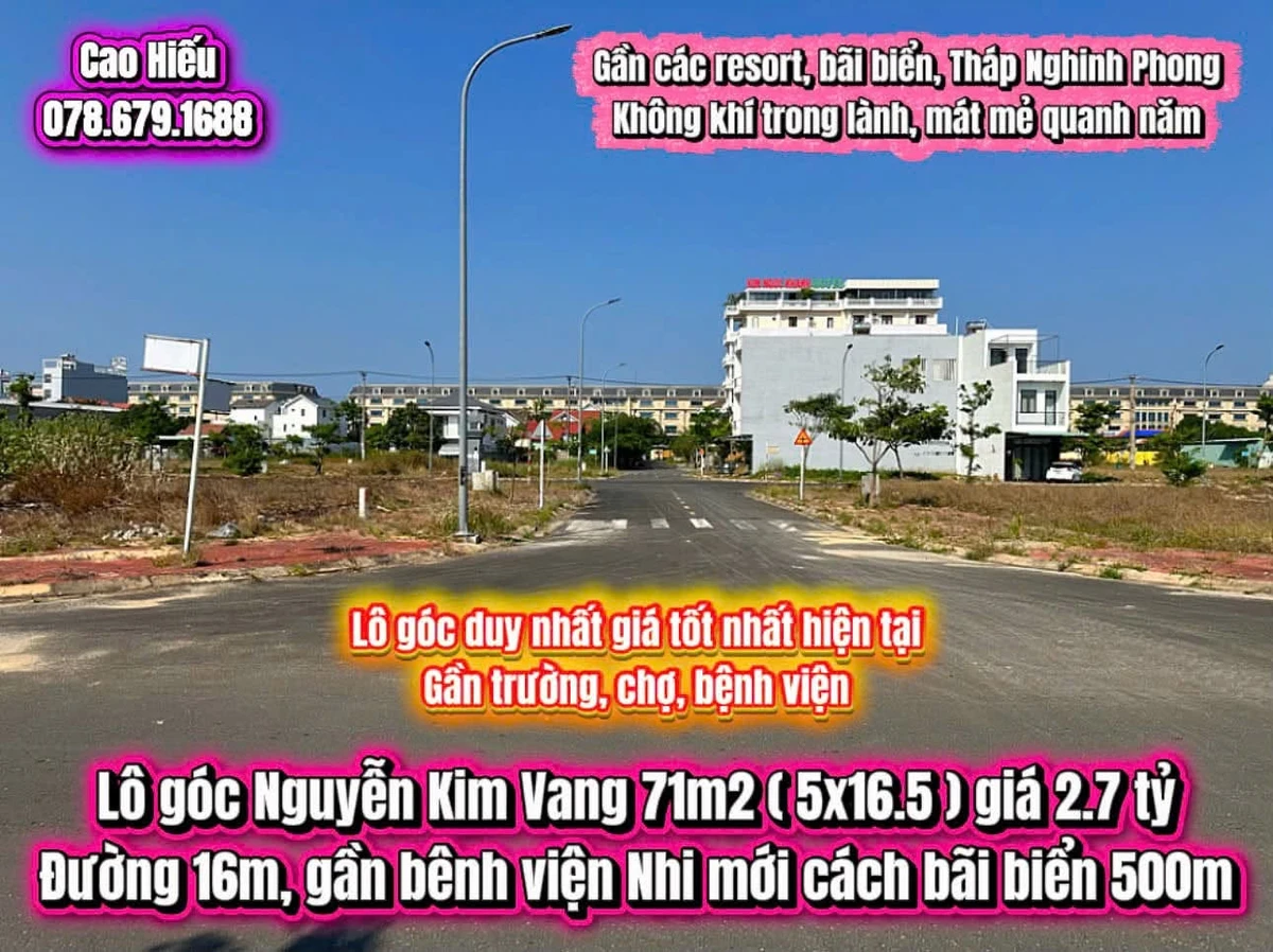 Bán đất góc Nguyễn Kim Vang 71m² giá 2.7 tỷ Tuy Hoà - Ảnh 1