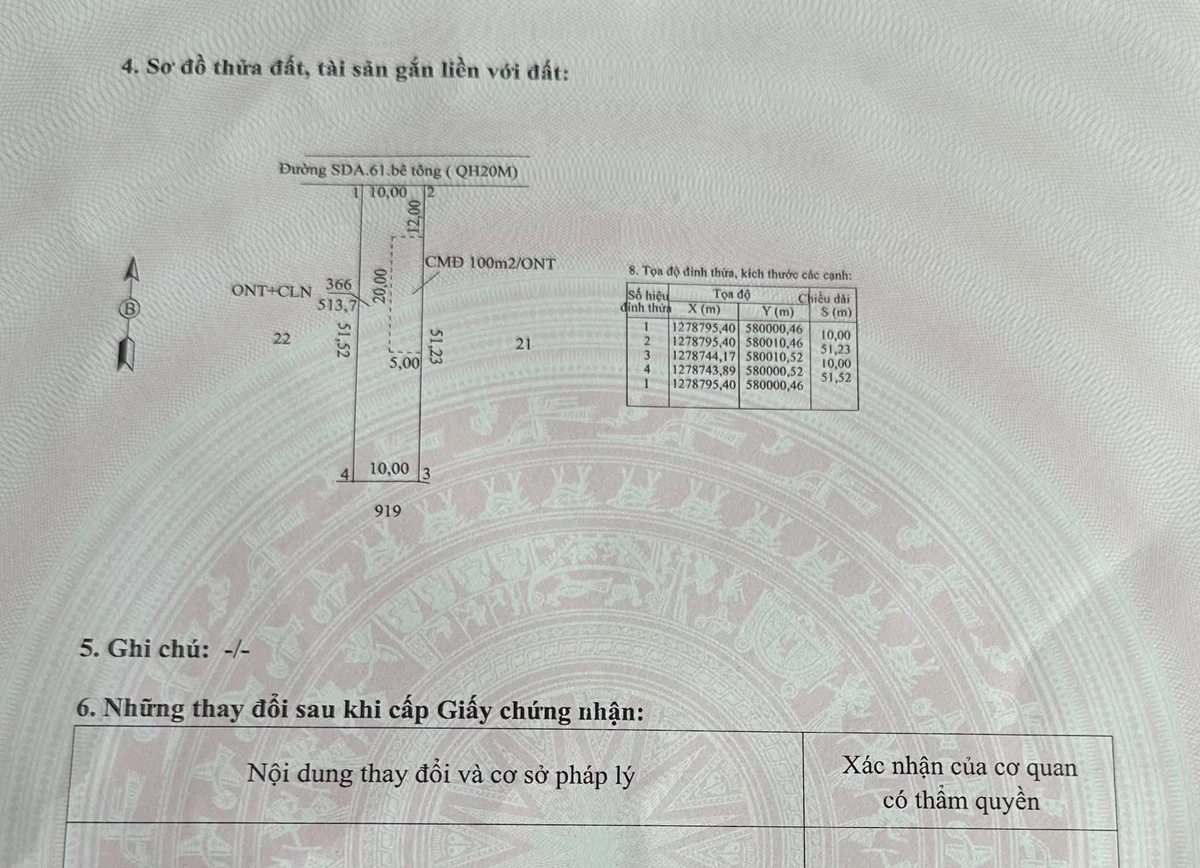 Bán lô đất 513,7m² tại Tân Thành, Tây Ninh, 1 tỷ 250 triệu - Ảnh thu nhỏ 3
