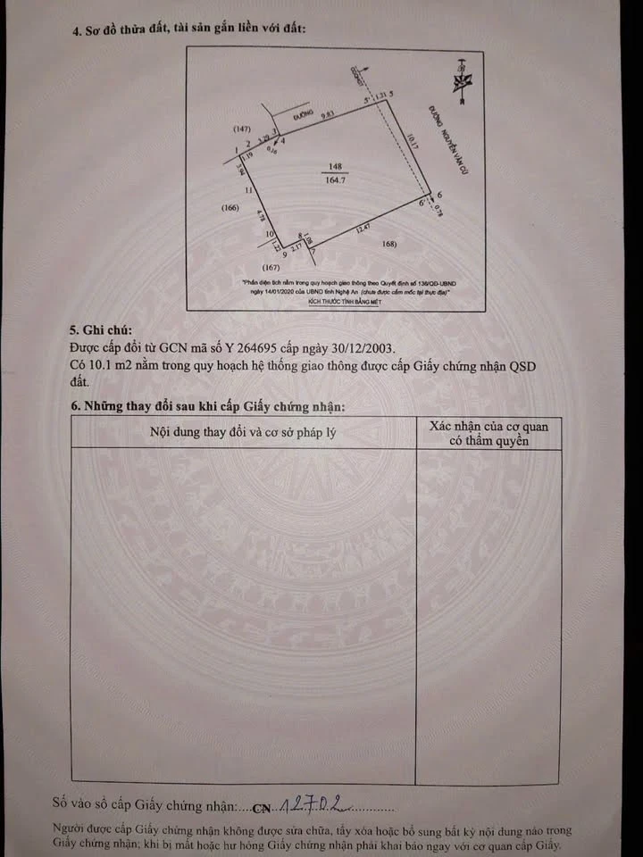 Bán nhà mặt đường Nguyễn Văn Cừ, Vinh, 164.7m², 3 tỷ - Ảnh thu nhỏ 3