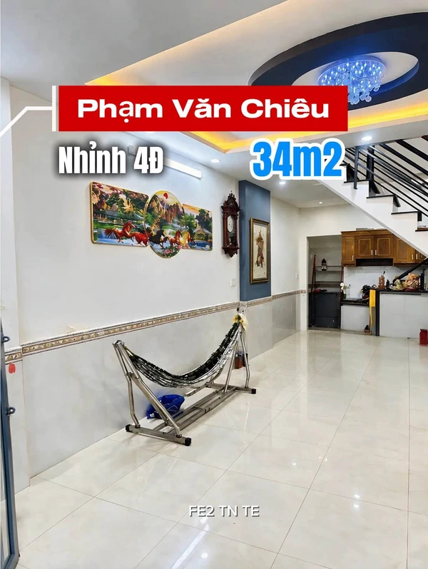 Bán nhà 2 tầng 34m2 Phạm Văn Chiêu Gò Vấp giá nhỉnh 4 tỷ