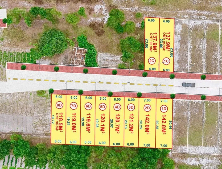 Bán gấp lô đất mặt tiền 7m, vỉa hè 3,2m cực rộng, full 142m thổ cư. Nam Cửa Việt - Ảnh thu nhỏ 2