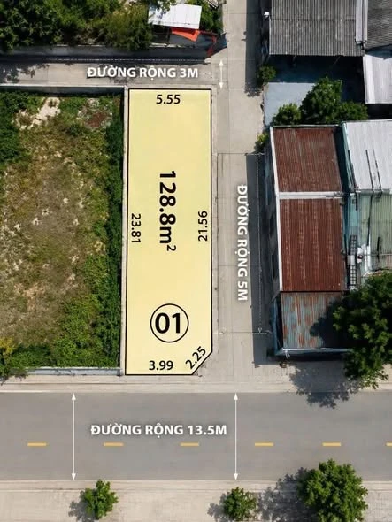 Bán đất 3 mặt tiền đường An Ninh 128,8m² giá 2,85 tỷ, Kim Long, Huế - Ảnh thu nhỏ 3
