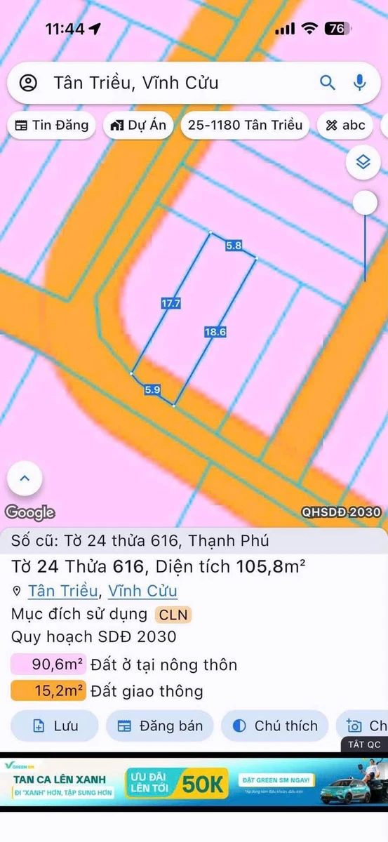 Bán đất nền 90m2 sổ riêng Quận 12 1 tỷ 490 - Ảnh thu nhỏ 2