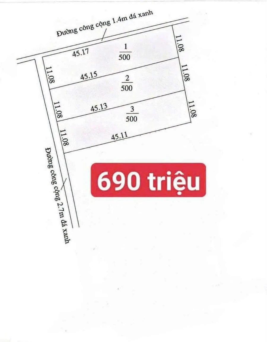 Bán đất vườn 500m² Xã Thạnh Hoà, Bến Lức, Long An, giá 690 triệu - Ảnh thu nhỏ 3
