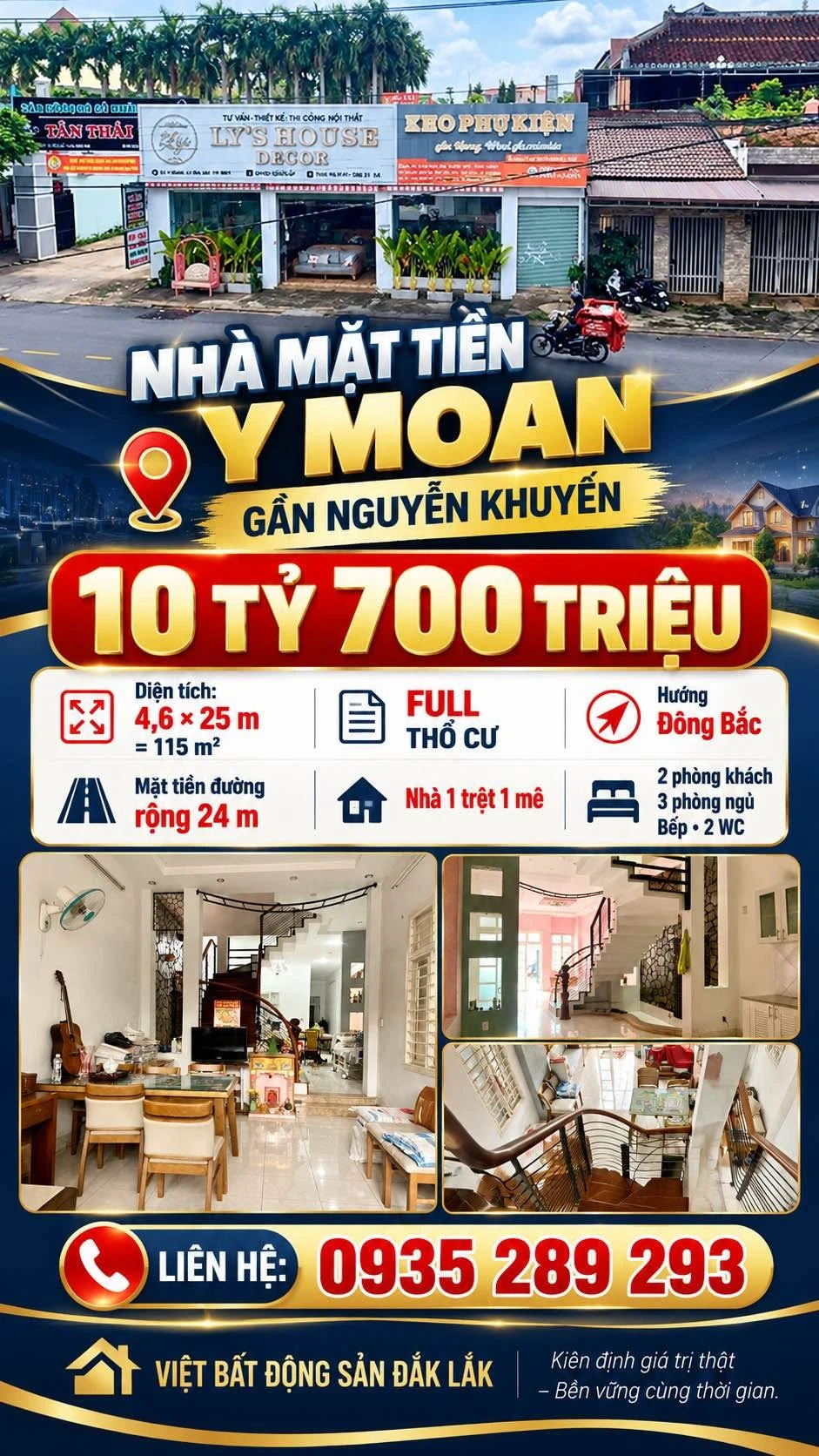 Bán nhà mặt tiền kinh doanh Y Moan 115m² 10 tỷ 700 triệu - Ảnh 1