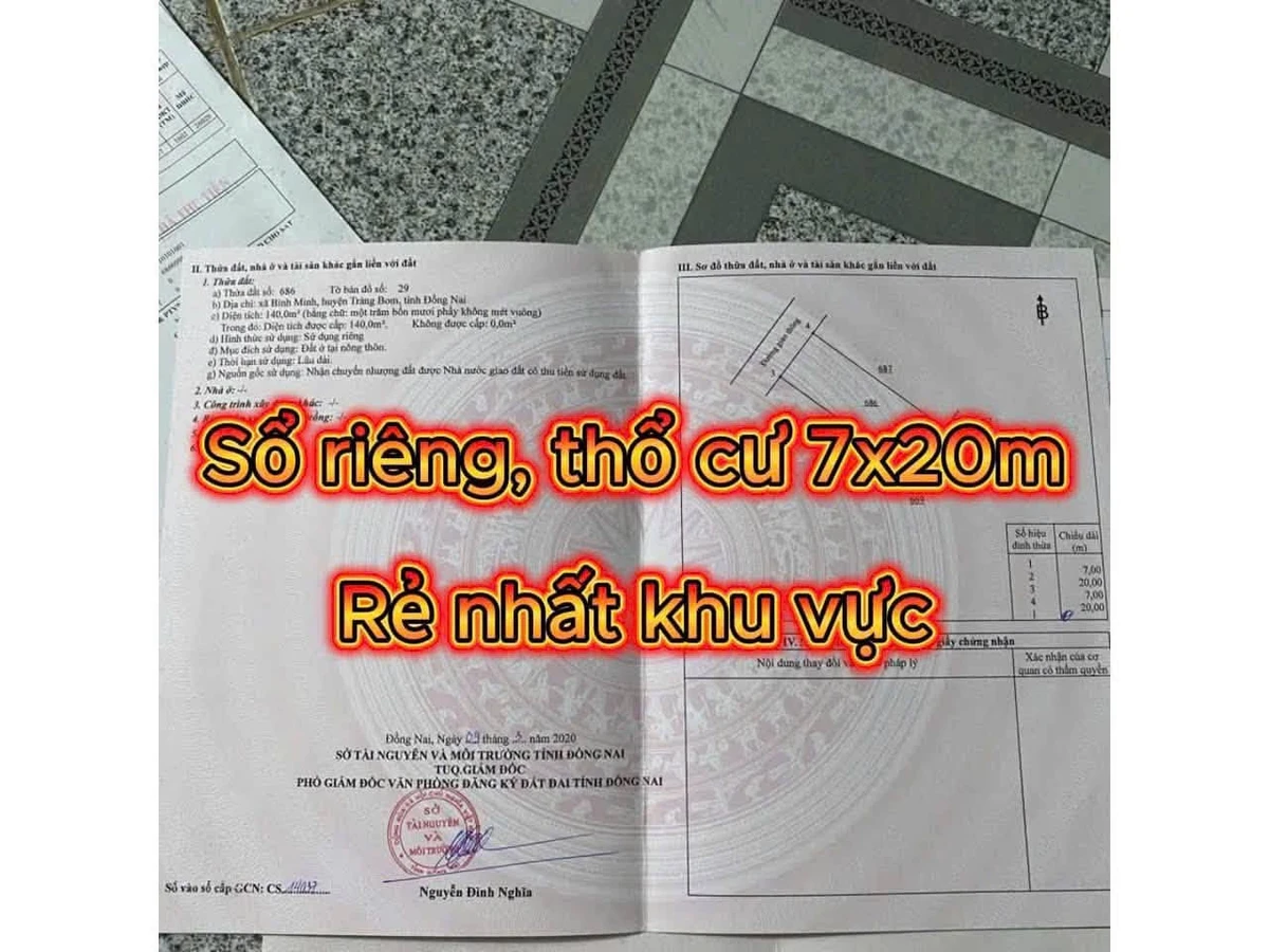 Bán đất thổ cư Bình Minh Đồng Nai 140m² giá 2.1 tỷ - Ảnh thu nhỏ 4