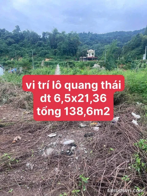 Bán lô đất 138.6m2 T15 Quang Thái, 1.8 tỷ