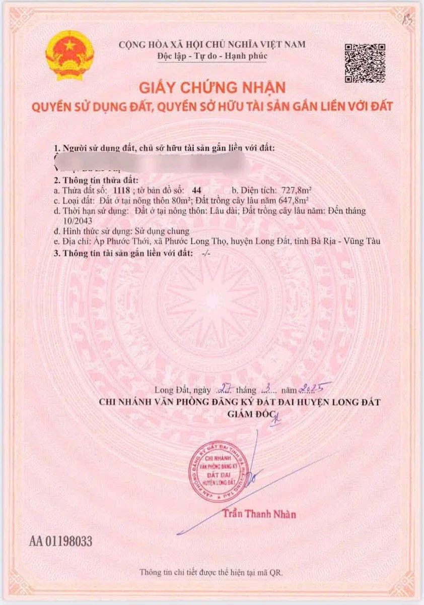 Bán đất mặt tiền Quốc Lộ 55, 727m², gần 1 sào, 3.2 tỷ - Ảnh thu nhỏ 3