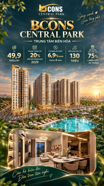 135 triệu cho căn 2 phòng, hỗ trợ góp bank 0 lãi đến nhận nhà, có nội thất, cạnh Vincom, sổ lâu dài - Ảnh 1